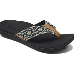 Reef Slippers*Ortho Woven slippers dames black white