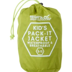 Regatta Regenkleding & -Laarzen*Pack It regenjas junior grenoble green