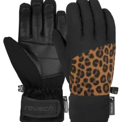 Reusch Handschoenen & Wanten|Wintersport*Beatrix R-TEX XT handschoenen junior black brown leopard