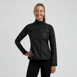 Rogelli Hardloopkleding*Essential Hi Vis hardloopjack dames zwart  reflection