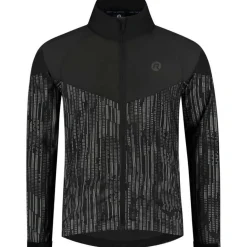 Rogelli Hardloopkleding*Essential Hi Vis hardloopjack heren zwart reflection