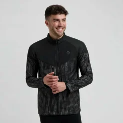 Rogelli Hardloopkleding*Essential Hi Vis hardloopjack heren zwart  reflection