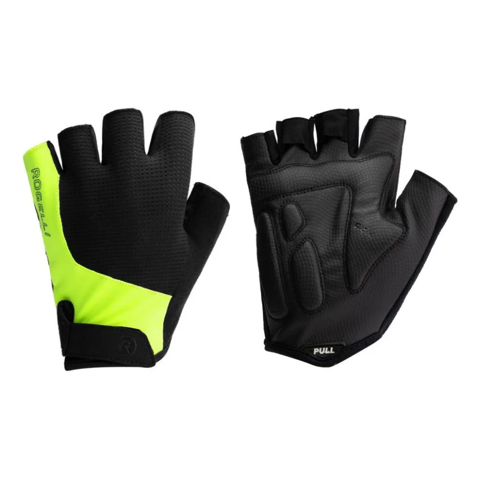Rogelli Fietskleding*Essentials fietshandschoenen heren zwart fluor geel