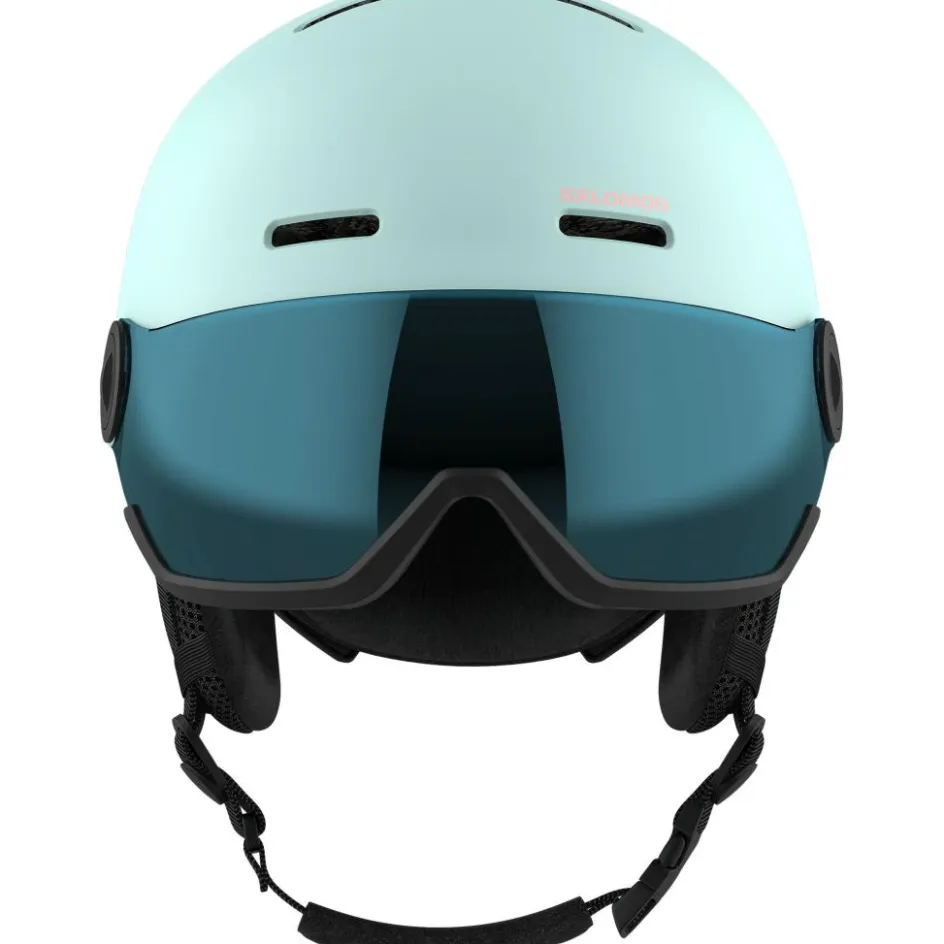 Salomon Skihelmen|Wintersport*Orka Visor skihelm junior bleached aqua
