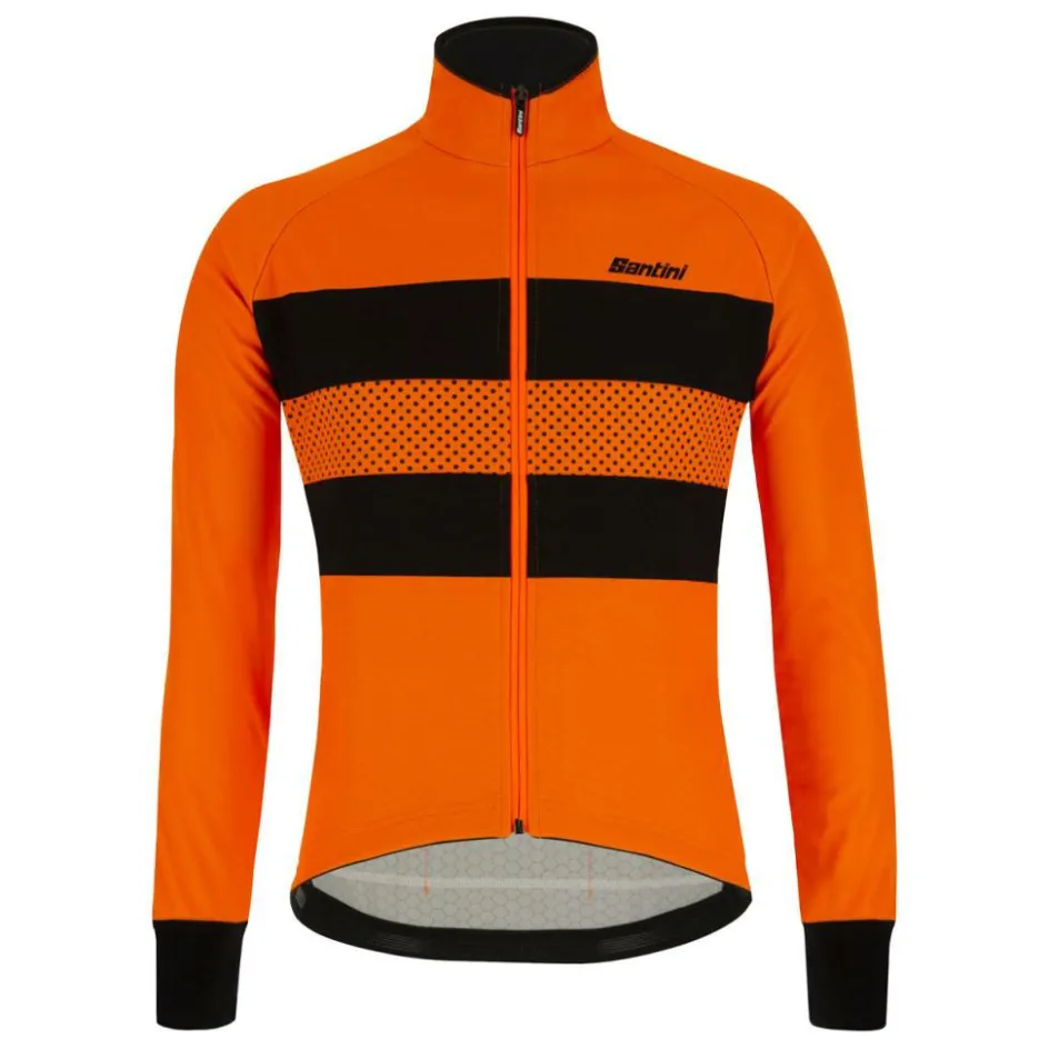 Santini Fietskleding*Colore Bengal fietsjack heren orange fluo