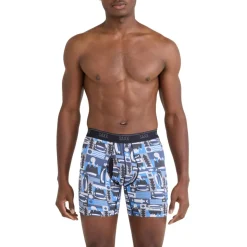 SAXX Sportondergoed*Quest Quick-Dry Mesh onderbroek heren winter angler-blue