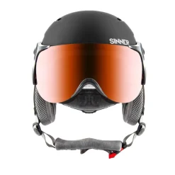 Sinner Skihelmen|Wintersport*TYPHOON VISOR skihelm matte black red