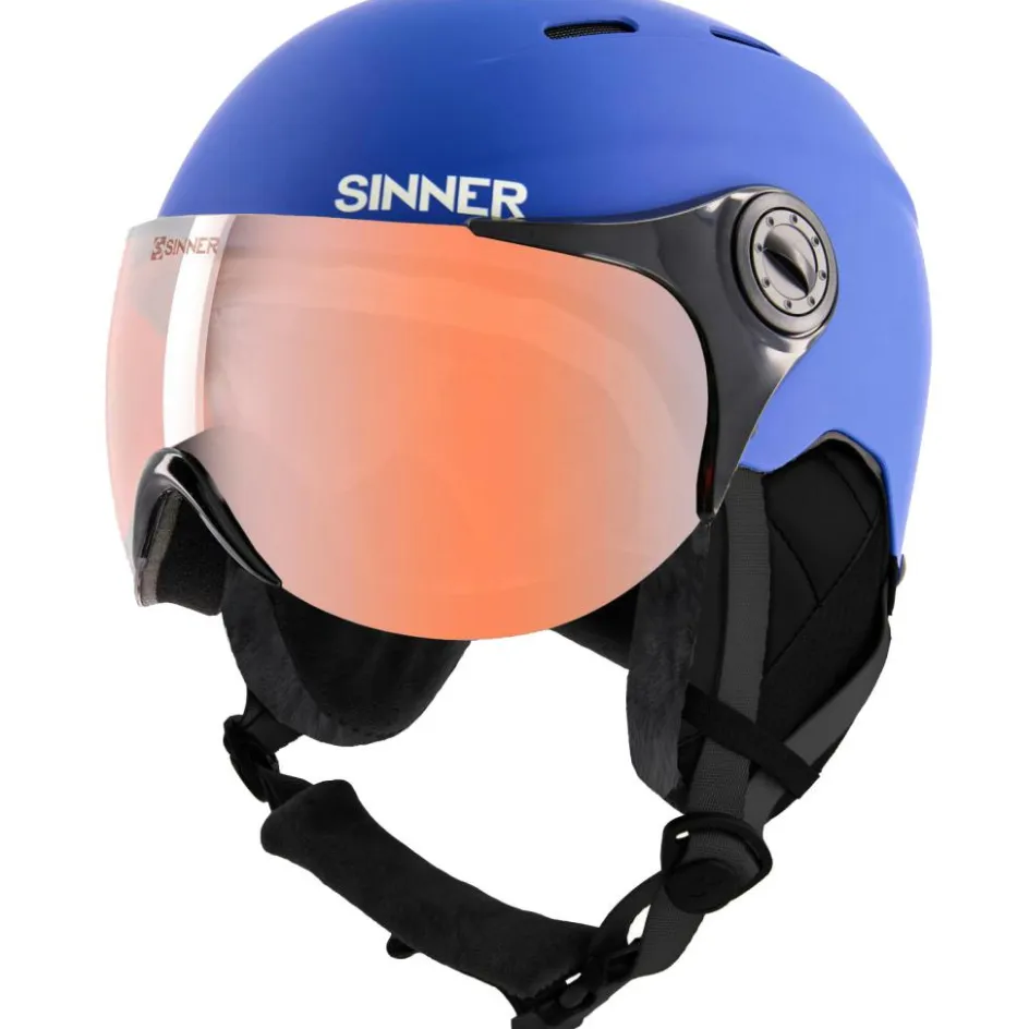 Sinner Skihelmen|Wintersport*TYPHOON VISOR skihelm matte blue