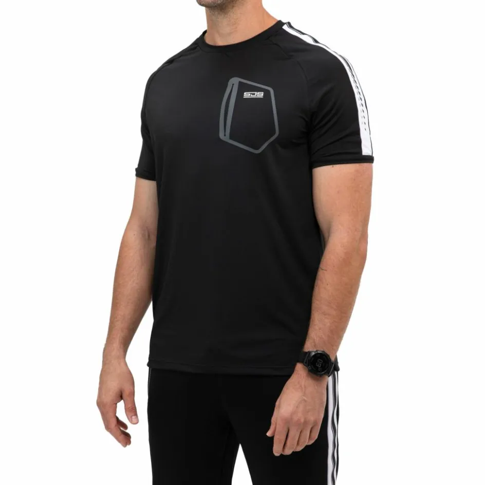 Sjeng Sports Tenniskleding* Sinclair tennisshirt heren black melange