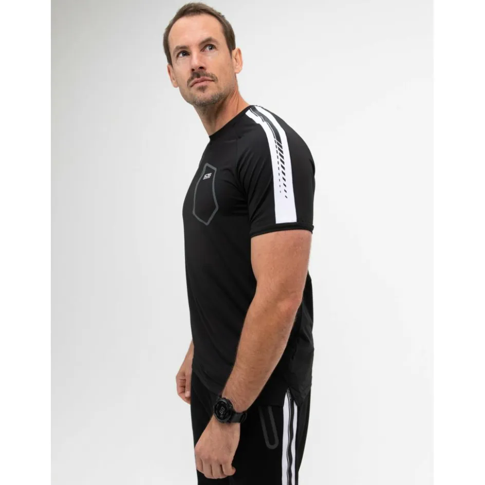 Sjeng Sports Tenniskleding* Sinclair tennisshirt heren black melange