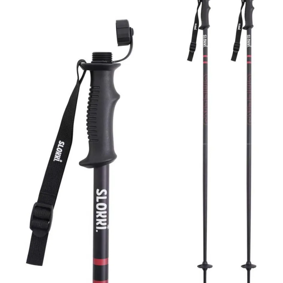 Slokki Skistokken|Wintersport*Skistokken zwart - 130 cm