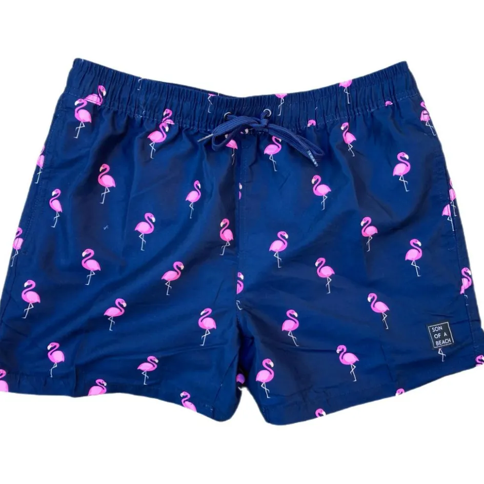 Son of a Beach Zwembroek* Flamingo zwembroek junior dark blue