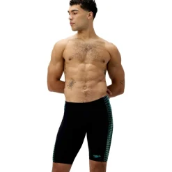 Speedo Zwembroek*Endurance+ MAX Tech Panel Jammer zwemboxer heren black turquoise