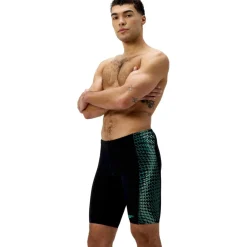 Speedo Zwembroek*Endurance+ MAX Tech Panel Jammer zwemboxer heren black turquoise