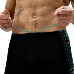 Speedo Zwembroek*Endurance+ MAX Tech Panel Jammer zwemboxer heren black turquoise