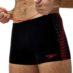Speedo Zwembroek*Endurance+ Tech Panel zwemboxer heren black red