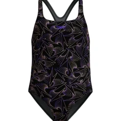 Speedo Badpakken*Hyperboom Medalist Allover Print badpak junior black peach