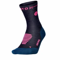 STOX Energy Socks Wandelsokken|Wandelsokken* Merino Hiking wandel compressiesokken dames dark blue pink