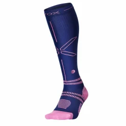 STOX Energy Socks Hardloopkleding* Sports hardloop compressiesokken dames dark blue pink