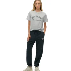Superdry Broeken*Athletic Essential Boyfriend joggingbroek dames eclipse navy