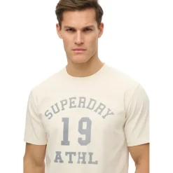 Superdry Shirts, Polo's & Blouses*Athletic Essential shirt heren desert bone off white