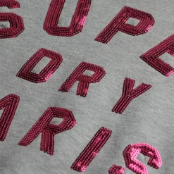 Superdry Truien & Vesten*Embellished Varsity sweater dames grey marble
