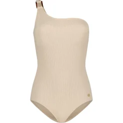 Ten Cate Beach Badpakken* One Shoulder badpak dames off white relief