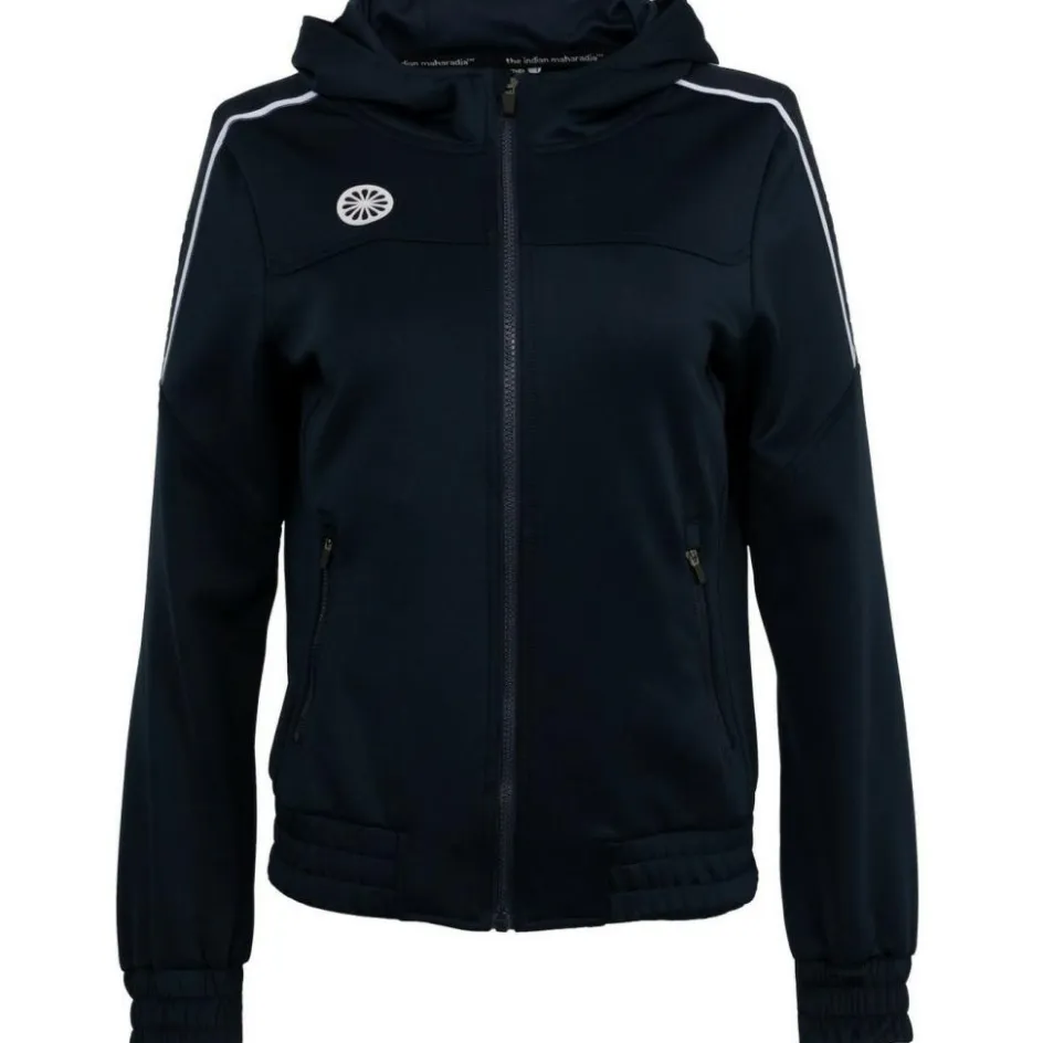 The Indian Maharadja Hockeykleding* Jaipur Performance Hooded trainingsjack dames navy
