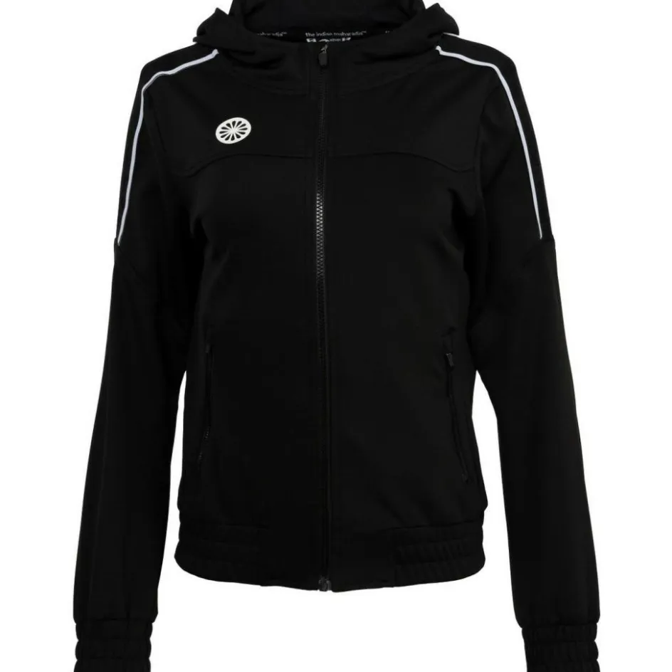 The Indian Maharadja Hockeykleding* Jaipur Performance Hooded trainingsjack dames black