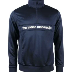 The Indian Maharadja Hockeykleding* Poly Terry Half Zip hockeytrui junior navy