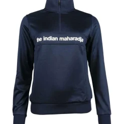 The Indian Maharadja Hockeykleding* Poly Terry Half Zip hockeytrui dames navy