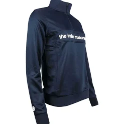 The Indian Maharadja Hockeykleding* Poly Terry Half Zip hockeytrui dames navy