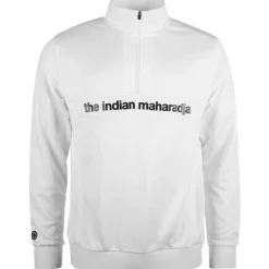 The Indian Maharadja Hockeykleding* Poly Terry Half Zip hockeytrui heren white