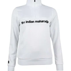 The Indian Maharadja Hockeykleding* Poly Terry Half Zip hockeytrui dames white