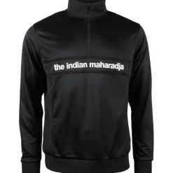 The Indian Maharadja Hockeykleding* Poly Terry Half Zip hockeytrui heren black