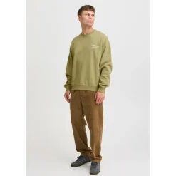 TheJoggConcept Truien & Vesten*Rubi sweater heren split pea