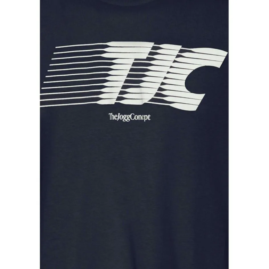 TheJoggConcept Shirts, Polo's & Blouses*Silas Logo shirt heren navy blazer