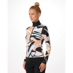 Toni Sailer Skipullies|Wintersport* WIEKA PRINT skipully dames clementine sorbet