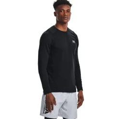 Under Armour Sportshirt* ColdGear Fitted Crew shirt heren black