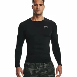 Under Armour Sportshirt* HeatGear LS shirt heren black white
