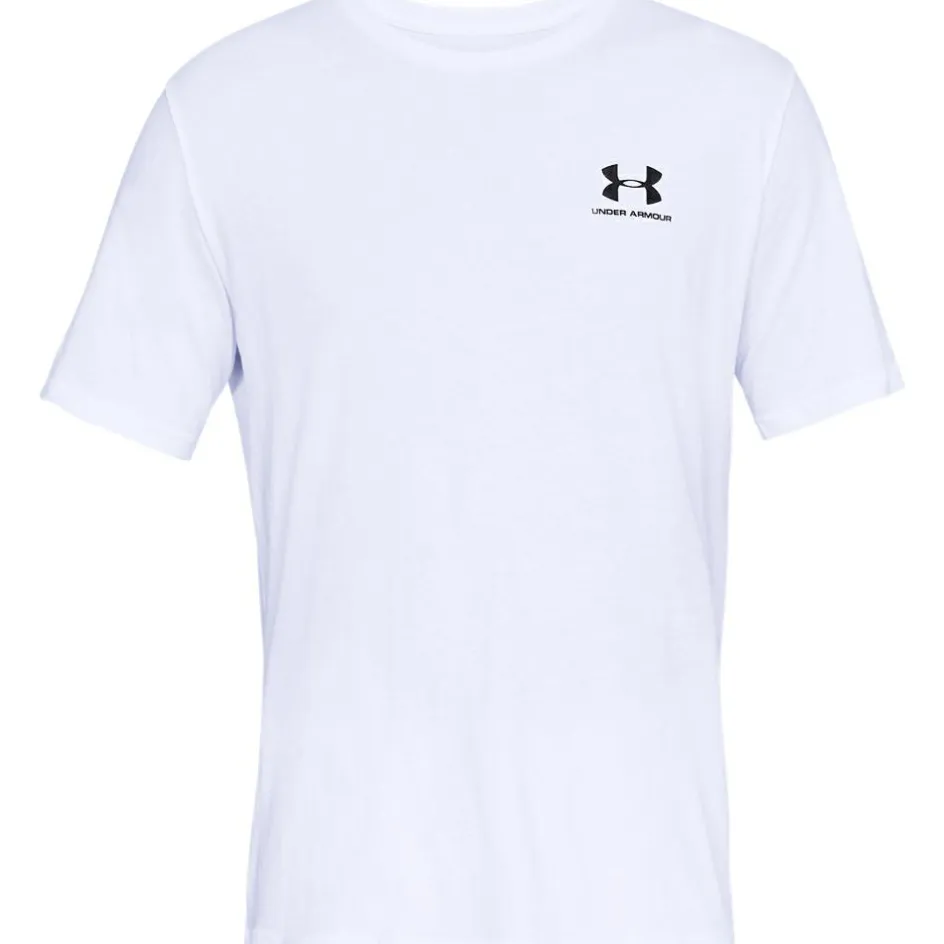 Under Armour Sportshirt* Left Chest Logo shirt heren white black