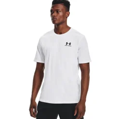 Under Armour Sportshirt* Left Chest Logo shirt heren white black
