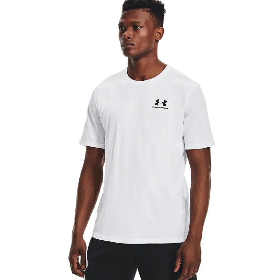 Under Armour Sportshirt* Left Chest Logo shirt heren white black