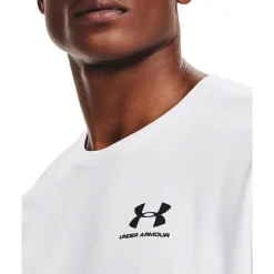 Under Armour Sportshirt* Left Chest Logo shirt heren white black