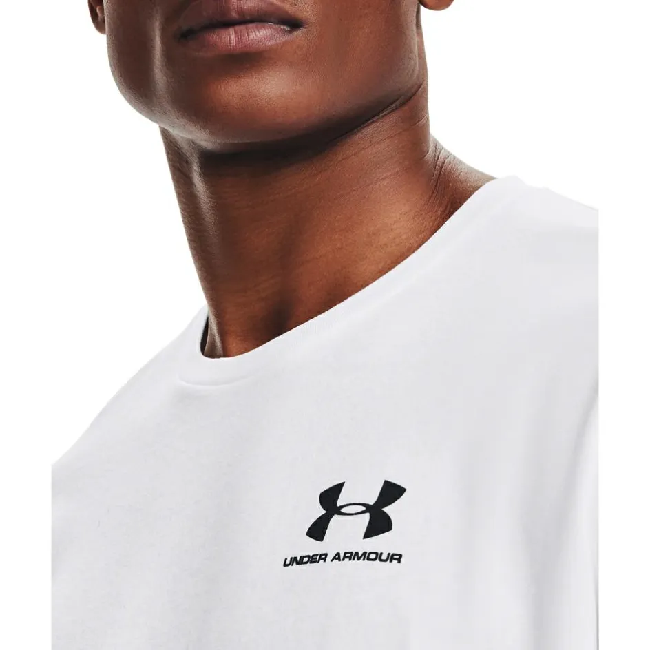Under Armour Sportshirt* Left Chest Logo shirt heren white black