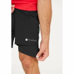 VIRTUS Sportbroek*Zayne 2-in-1 short heren black