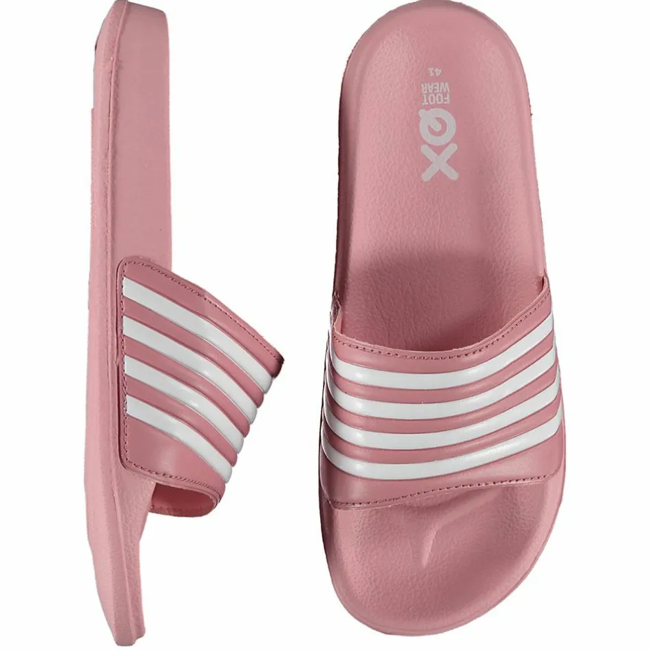 XQ Badslippers|Slippers*000125994005 slippers dames pink white