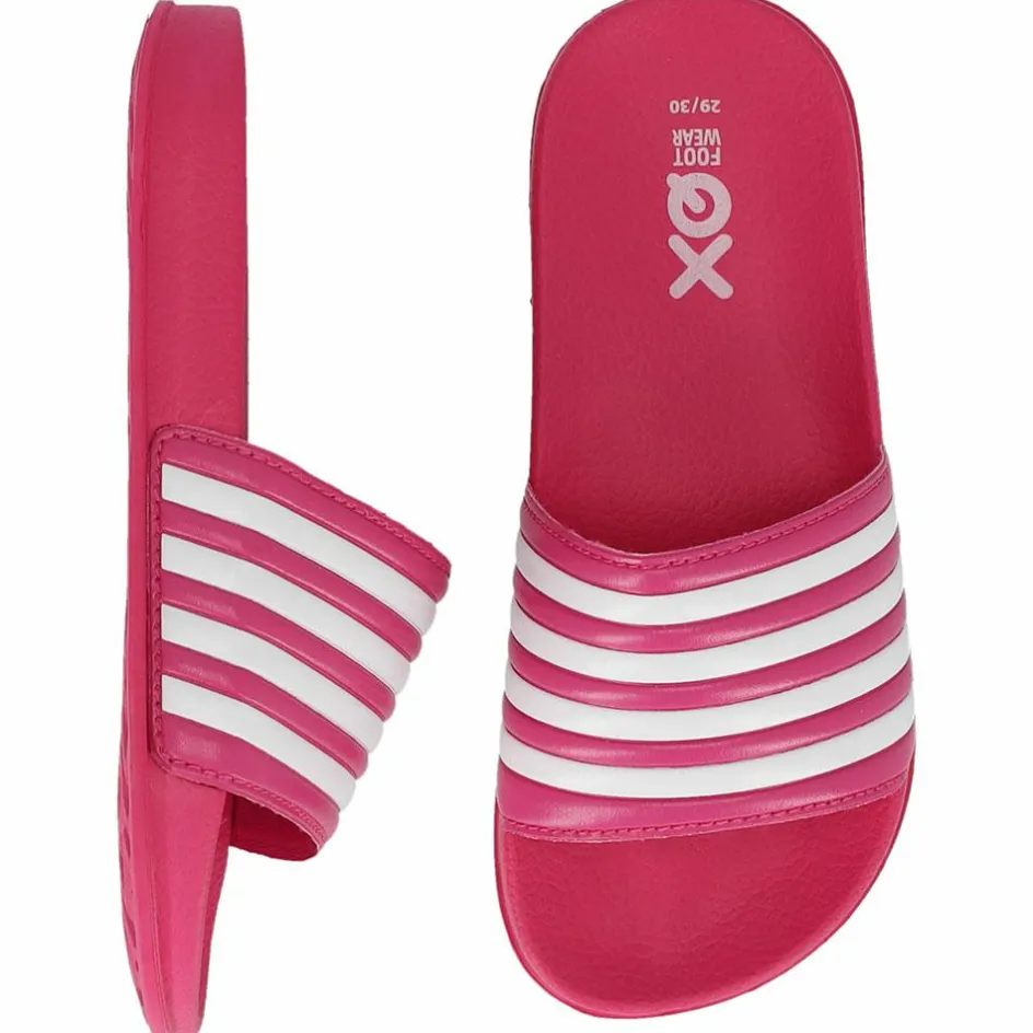 XQ Badslippers|Slippers*000133894006 slippers junior fuchsia white