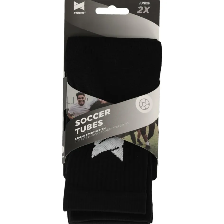 Xtreme Sockswear Scheenbeschermers Voetbal* Pro Footless Soccer sleeves black 2-pack