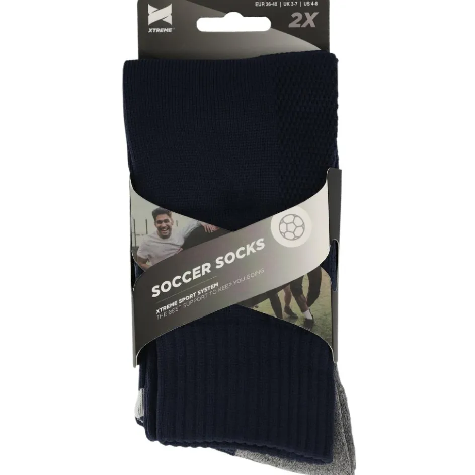 Xtreme Sockswear Voetbalkleding* Pro Soccer voetbalsokken navy 2-pack
